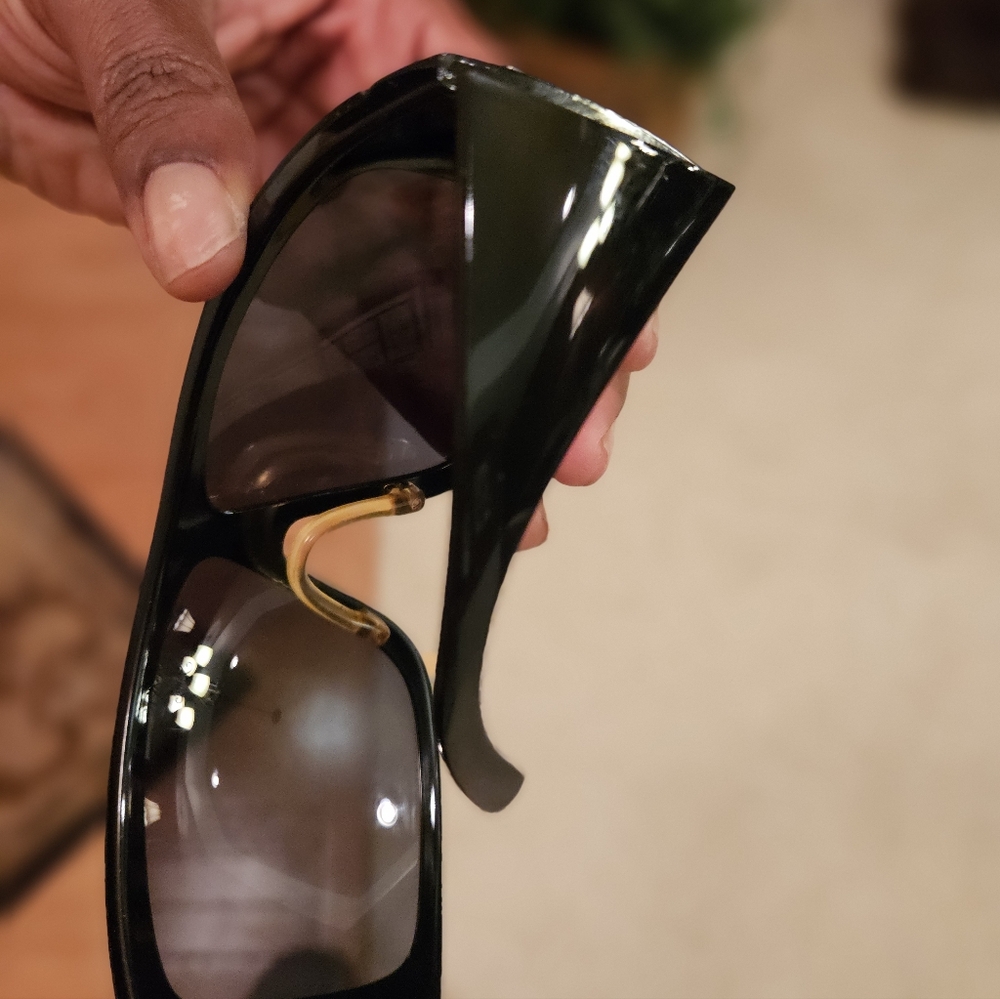 CHANEL logo oversized Ski Shield sunglasses in black w/Swarovski crystal CC embl - Picture 15 of 15